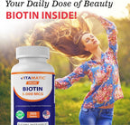 Vitamatic Biotina 5000 mcg (5 mg) - 365 Comprimidos Veganos - Vitamina B7