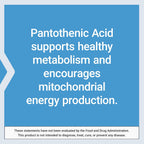 Life Extension Ácido Pantoténico, 500 mg, Vitamina B5, con Calcio, 100 Cápsulas