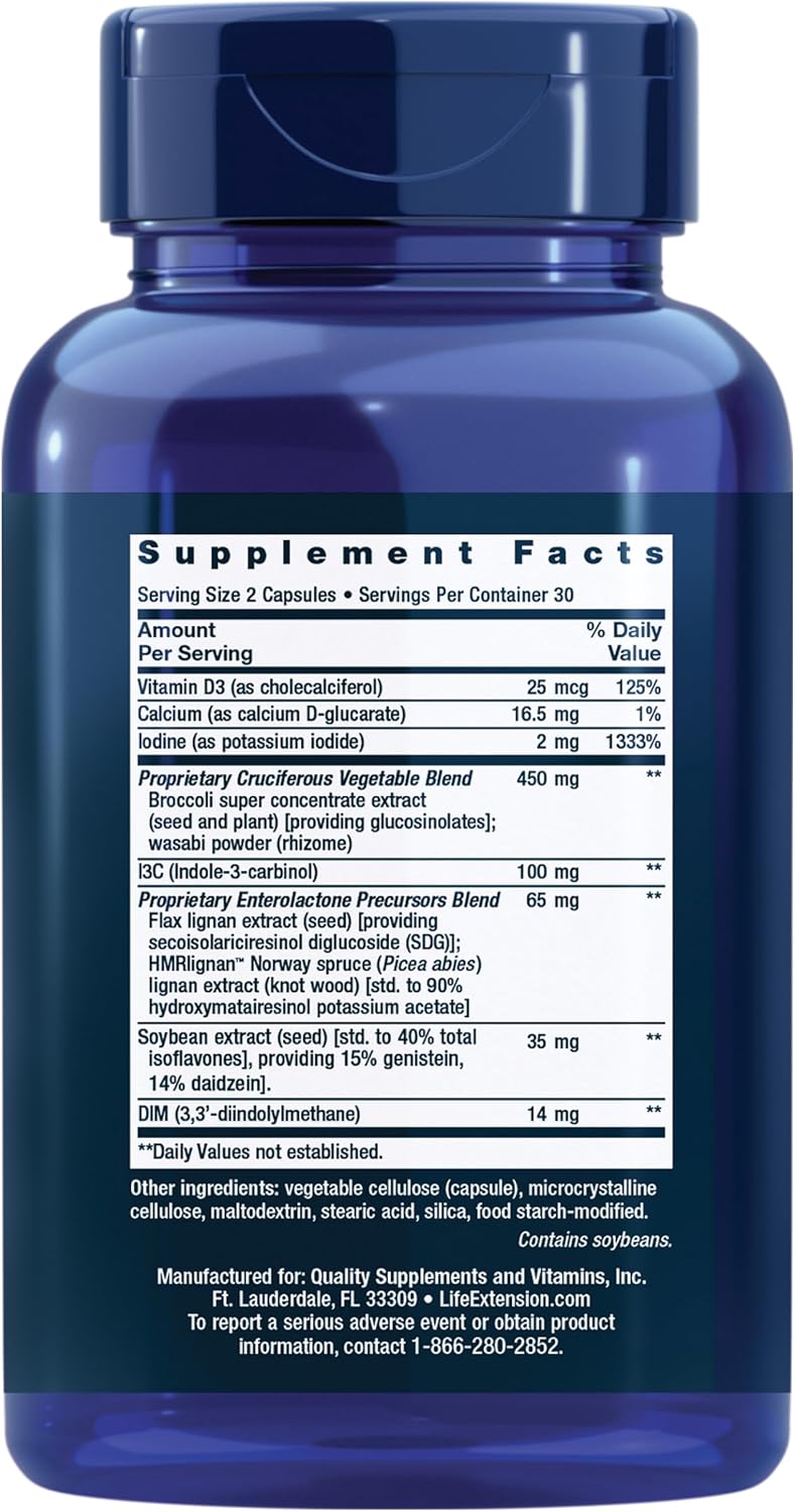 Life Extension Breast Health Formula, Apoyo hormonal, 60 cápsulas
