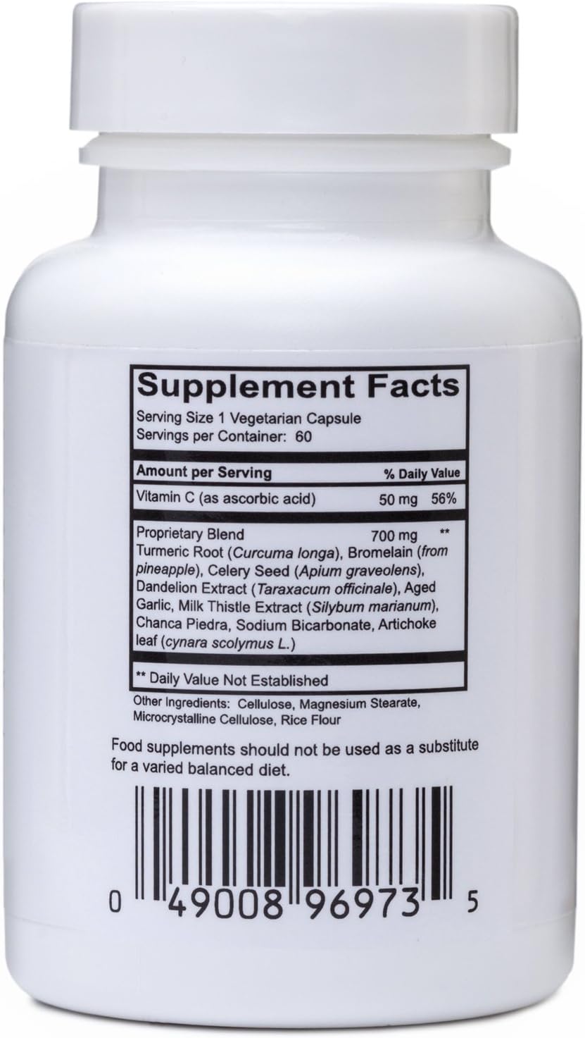 Gout and You NutriGout Plus - Suplemento para el Ácido Úrico - 60 Cápsulas Vegetarianas - 750 mg por Cápsula