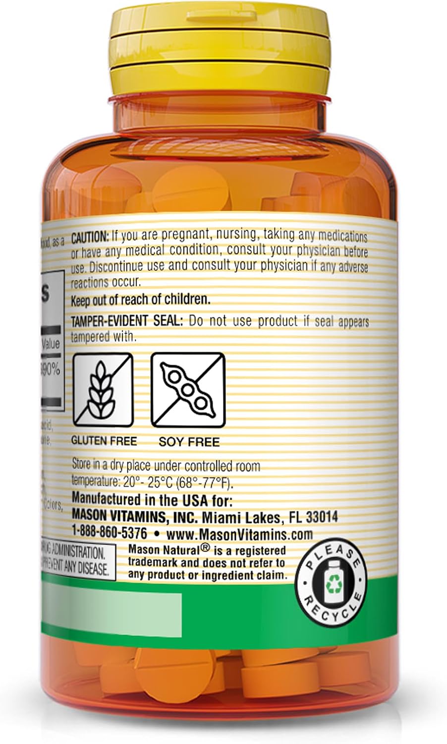 Mason Natural Vitamina B-2 100 mg, 100 Comprimidos