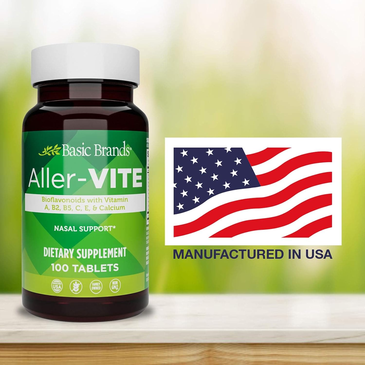 Aller Vite Nasal Support de Basic Brands – 100 Comprimidos con Bioflavonoides y Vitaminas