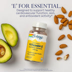 Solaray Vitamina E 1000 UI - 60 Cápsulas Blandas de d-Alfa-Tocoferol Natural