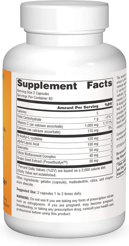 Source Naturals Systemic C, 500 mg - 120 Cápsulas – Image 3