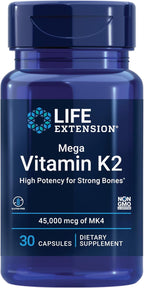 Life Extension Mega Vitamina K2 - 45 mg, 30 Cápsulas