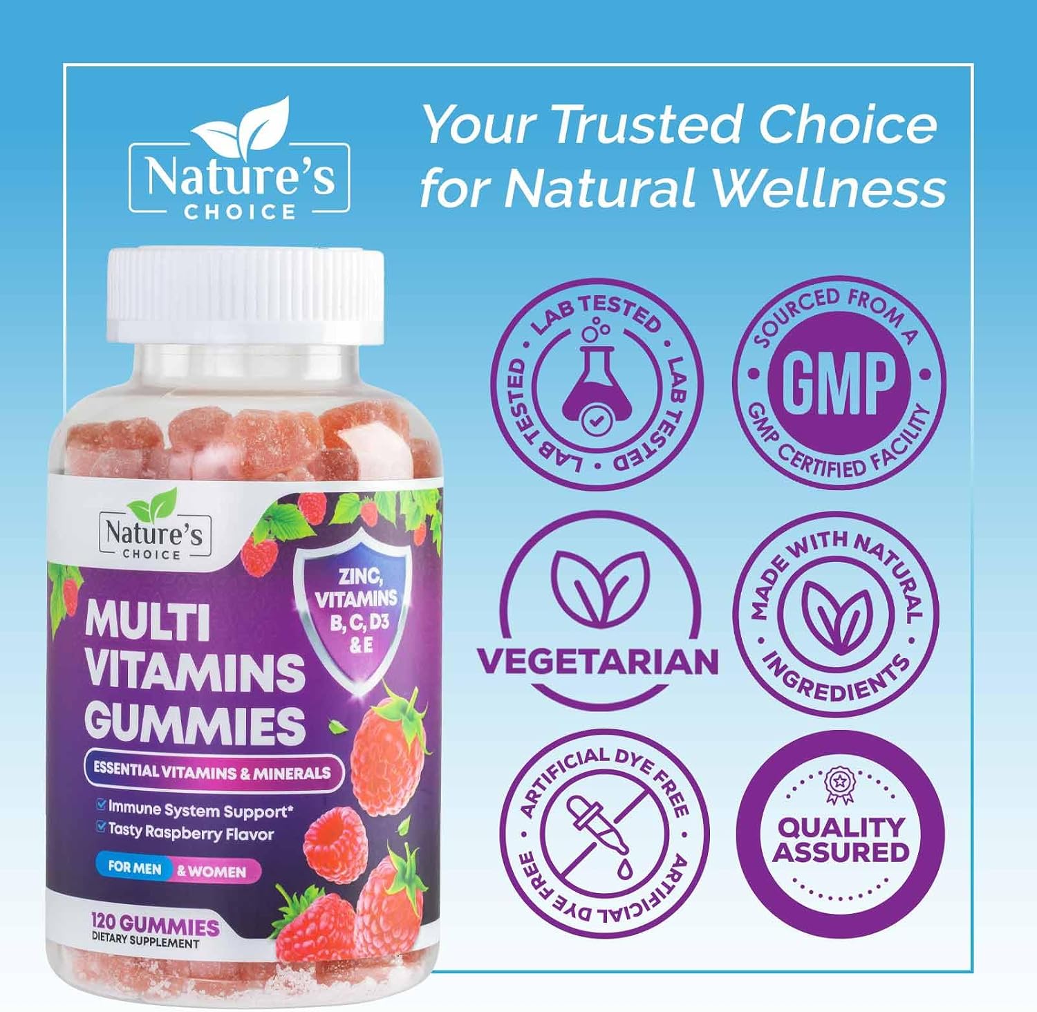 Nature's Choice Multivitamin Gummies for Adults, 120 Gummies