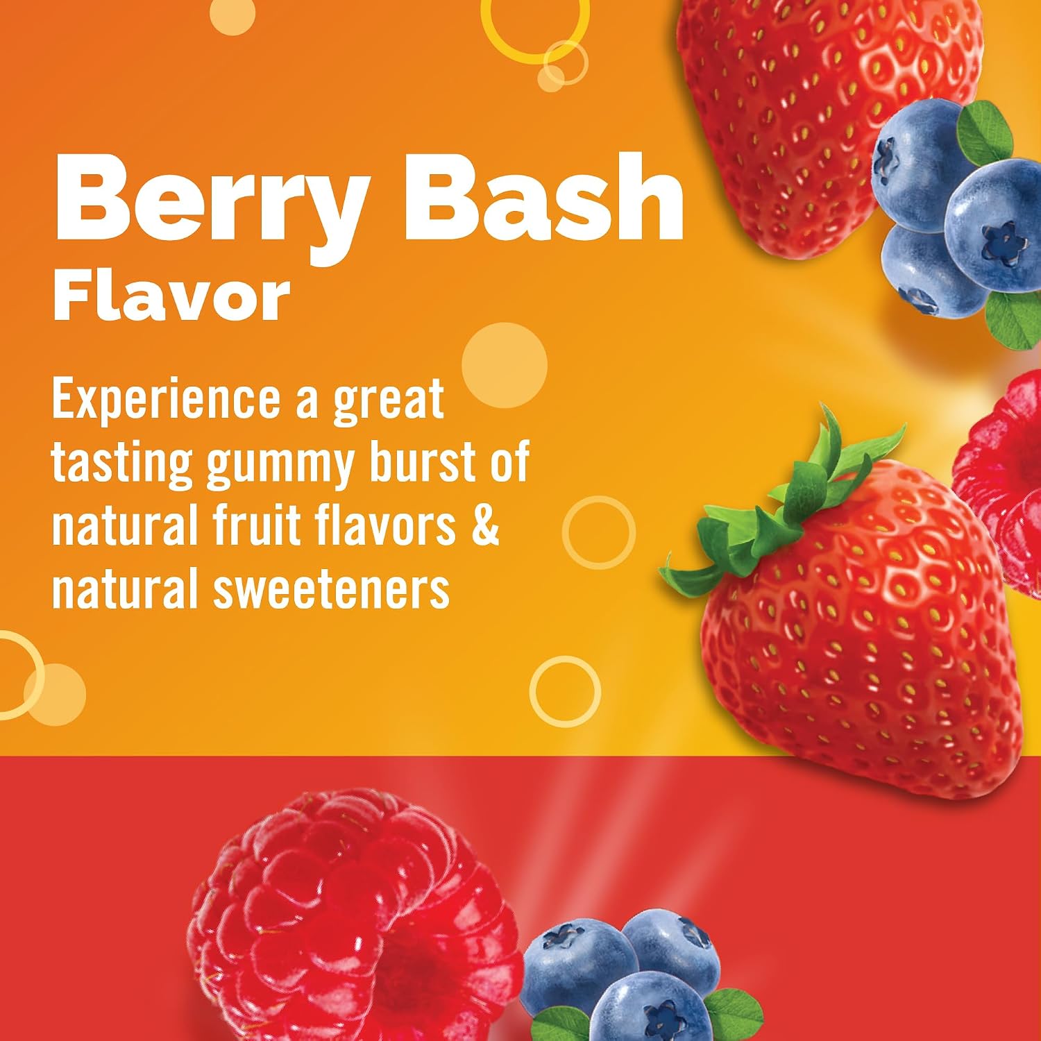 Emergen-C Kidz Gomitas de Apoyo Inmunitario con Vitamina C y B, Sabor Berry Bash, 44 uds