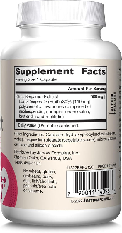 Citrus Bergamot 500 mg - 120 Cápsulas Veganas - Jarrow Formulas – Image 10