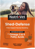 Nutri-Vet Shed Defense Snacks Blandos para Perros - Suplemento para Piel y Pelaje con Omega 3 de Aceite de Pescado, 60 Snacks