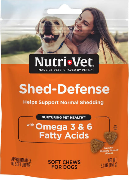 Nutri-Vet Shed Defense Snacks Blandos para – Piel y pelaje saludables: El omega-3 ayuda a mantener la piel – Image 1