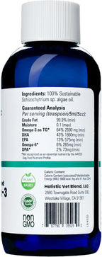 Holistic Vet Blend Green Omega-3 Oil - Aceite de Algas Marinas para Mascotas