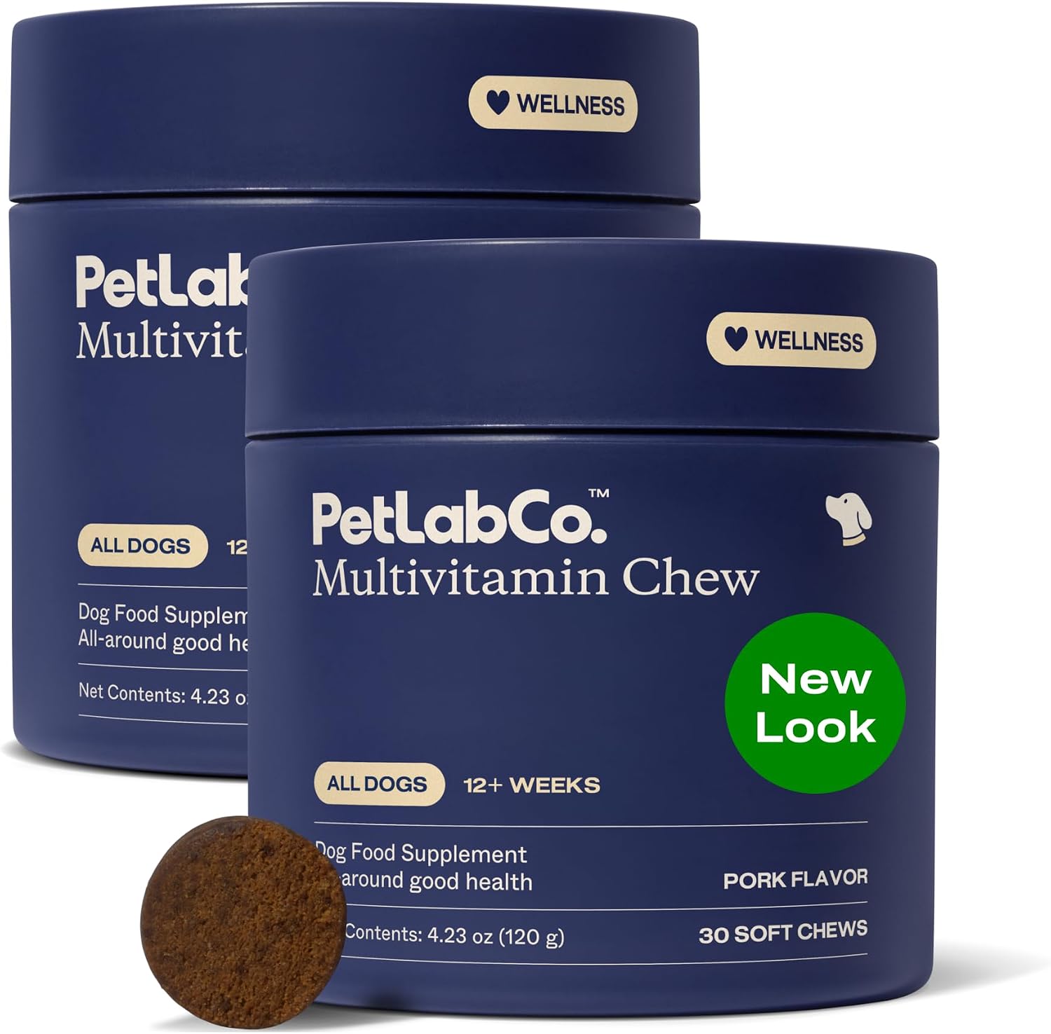 PetLab Co. Multivitamínico 22 en 1 para perros - Masticable sabor cerdo