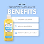 Aceite de Biotina Hollywood Beauty para Cabello, Cuero Cabelludo y Piel (237 ml)