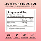 RUNICA Myo-Inositol & D-Chiro Inositol (40:1 Ratio) - 120 Cápsulas Veganas, Pack de 30 Días