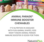 NaturesPlus Animal Parade Immune Booster – 90 Chewable Tablets Tropical Flavor – Children's Immune Support