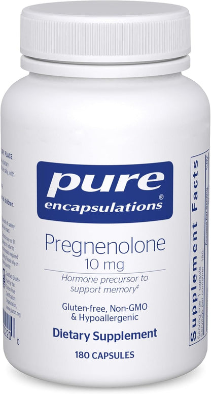 Pure Encapsulations Pregnenolona 10 mg - 180 Cápsulas – Image 1