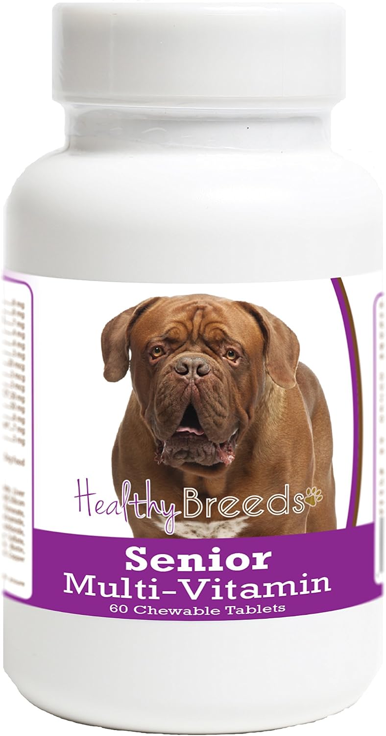 Healthy Breeds Multivitamínico para Perros Senior Raza Dogue de Bordeaux, 60 Comprimidos