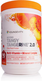 Youngevity Beyond Tangy Tangerine 2.0 Complejo Multivitamínico y Mineral - Sabor Citrus Peach Fusion (3 Botes)