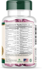 Multivitamínico para Mujeres - Completo Diario con Calcio, Ácido Fólico, Vitaminas A, C, D, E y Grupo B, Zinc y Hierro - Apoyo para Huesos, Energía e Inmunidad - 120 Cápsulas Blandas