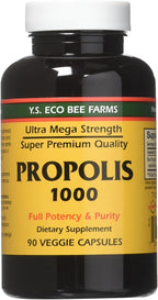 YS Eco Bee Farms Propolis 1000 - 270 Capsules (3 x 90 Count)