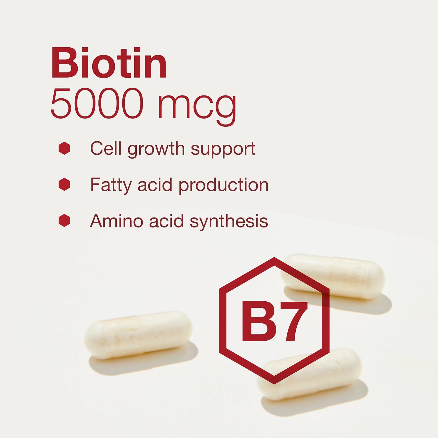 Biotina 5.000 mcg - 90 Cápsulas Veganas – Protocol for Life Balance