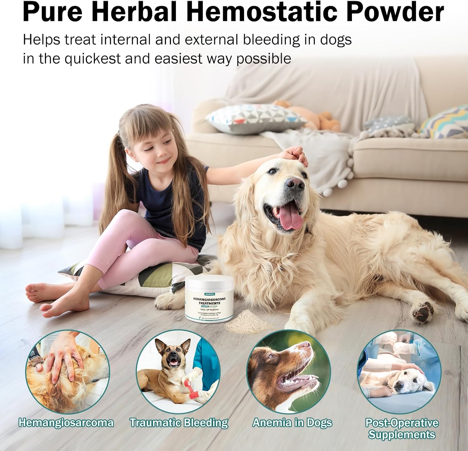 Blood Support para Perros - Yunnan Sanqi, Ajuga y Hongo Cola de Pavo, 60g