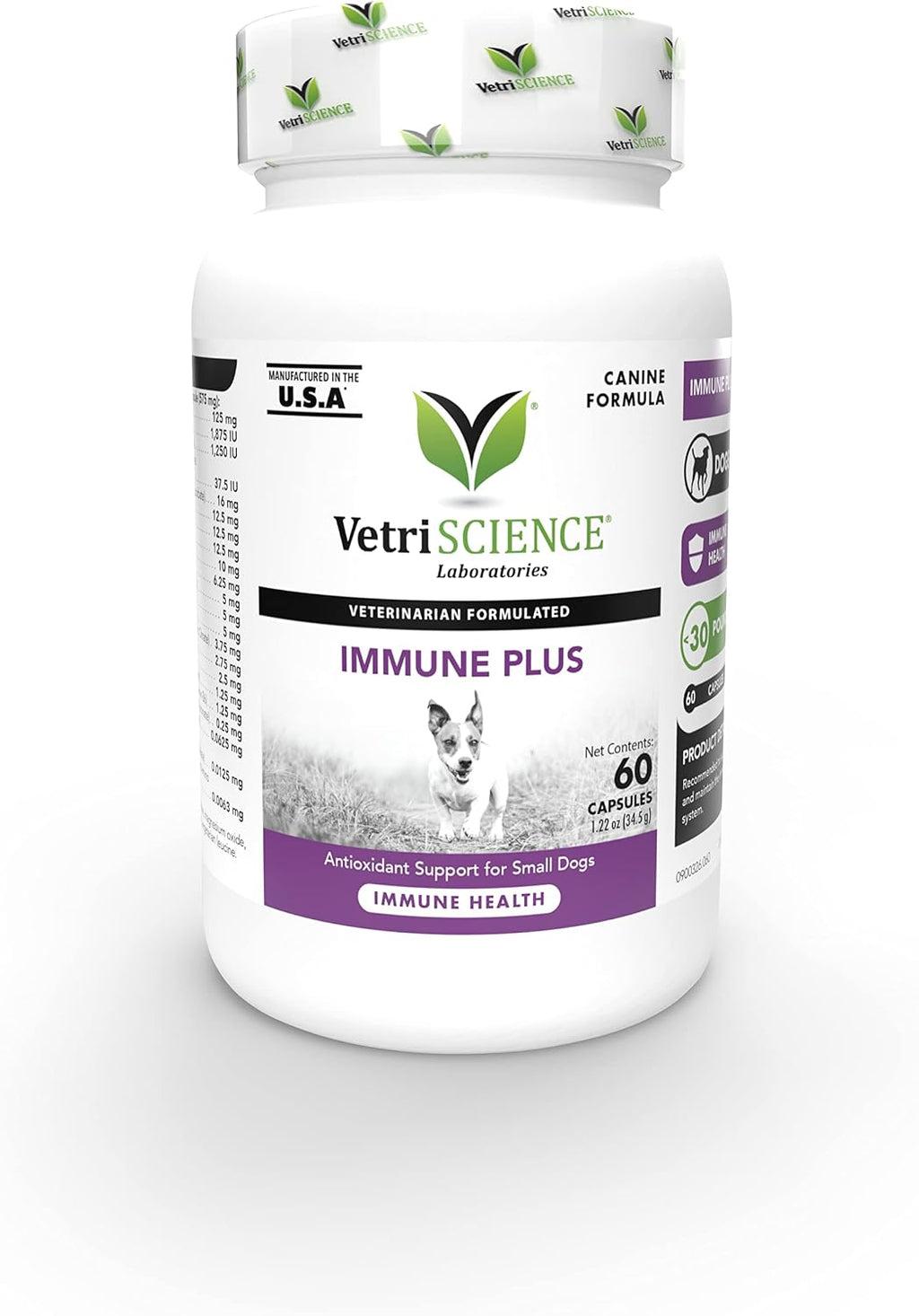 VetriScience Immunity Health Immune Plus Cápsulas para Perros Medianos y Grandes, 60 uds.
