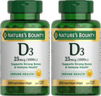 Nature's Bounty Vitamina D3 1000 UI, 120 Cápsulas Blandas