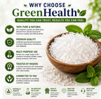 GreenHealth Premium Menthol Crystals – 1 lb (16 oz) | 100% Pure Natural | Strong Peppermint Aroma | Food Grade Mylar Bag | Melting Point 95–107°F