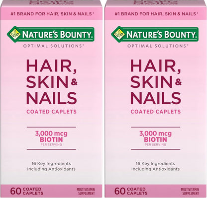 Nature's Bounty Fórmula Cabello, Piel y – La biotina contribuye al mantenimiento del cabello y la piel en – Image 1