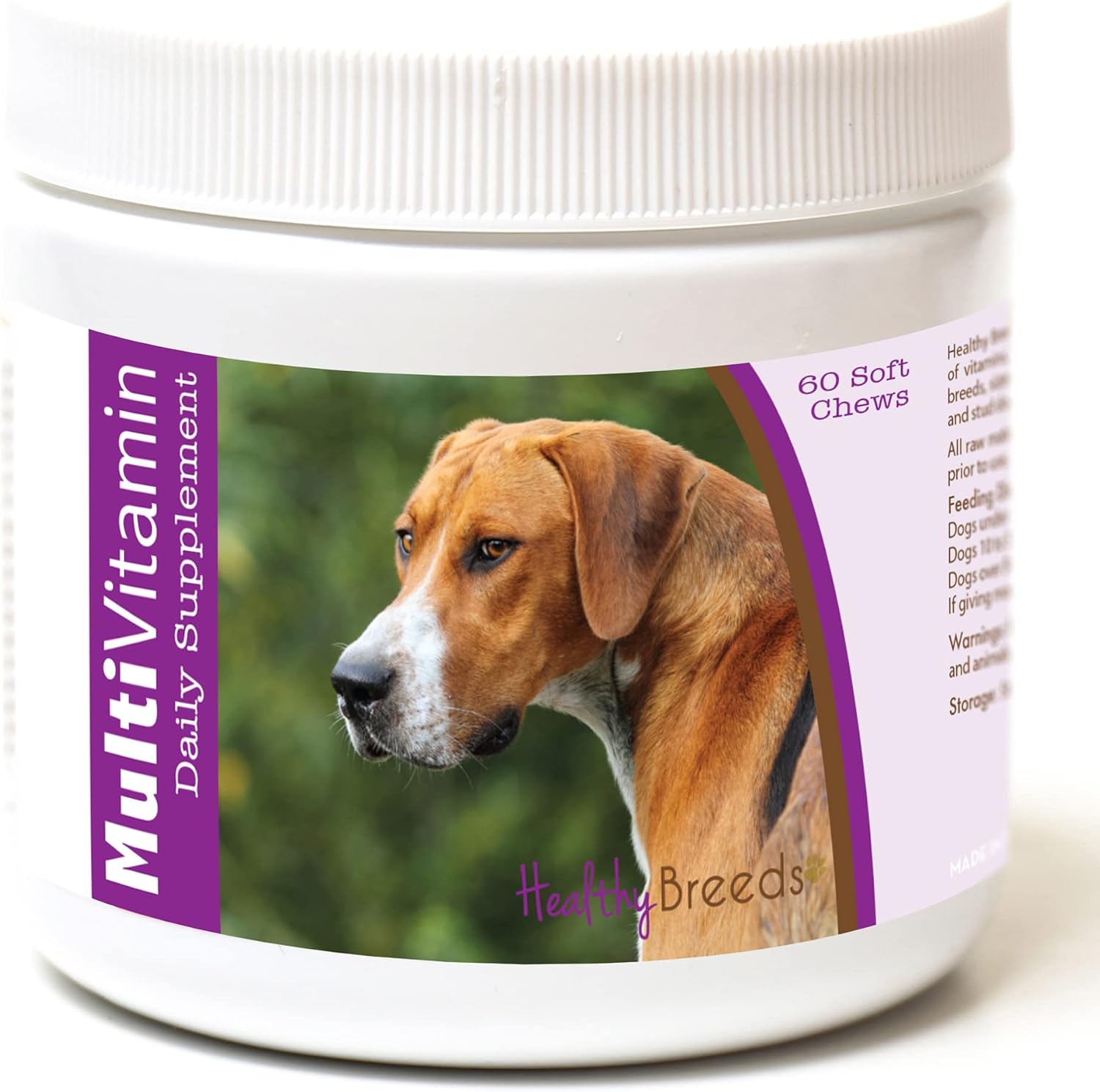 Healthy Breeds Snacks Blandos Multivitamínicos para Foxhound Inglés, 60 uds.