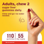 Nature Made Zero Sugar Vitamin D3 Gummies 2000 UI (50 mcg) - 110 Gominolas