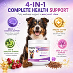 Nutripetz Suplemento Multivitamínico para Perros y Gatos, 120 Masticables Sabor Pato con Glucosamina y Probióticos