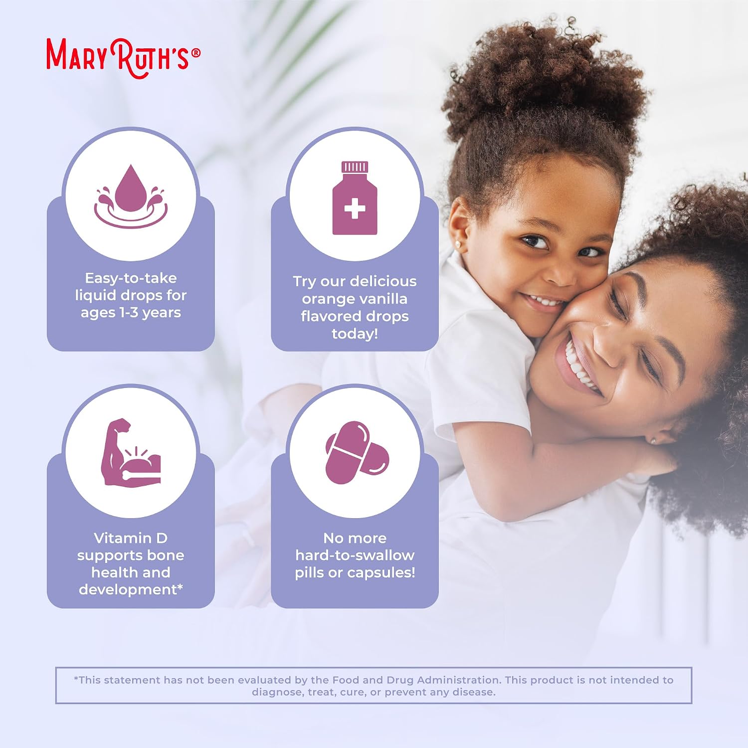 MaryRuth's Multivitamínico para Niños Pequeños | Vitaminas A C D E B6 B12 Zinc | Crecimiento Saludable | Inmunidad | Huesos | Función Cognitiva | Orgánico | Sin Azúcar | Vegano | No-GMO | 2 Fl Oz | 30 Días