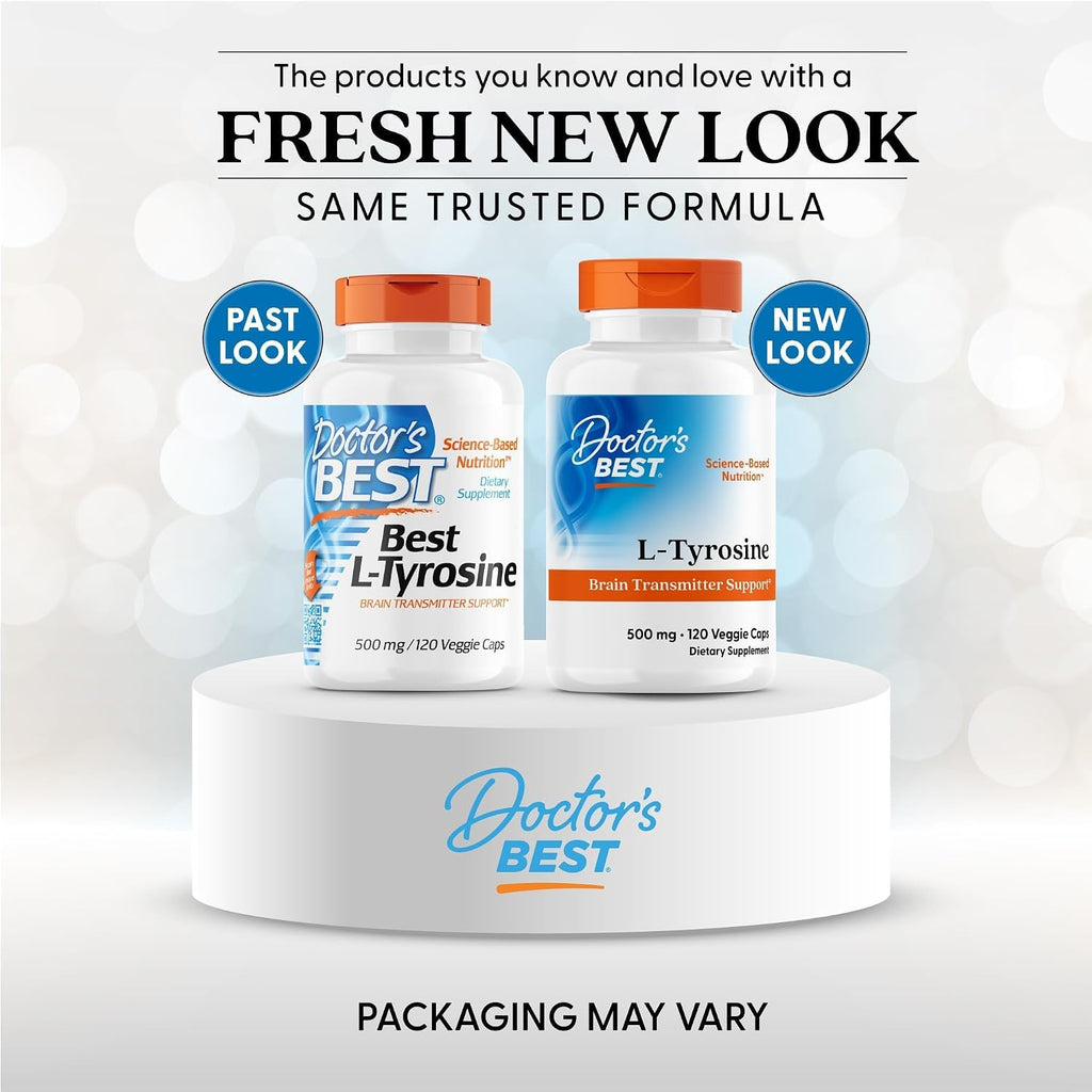 Doctor's Best L-Tirosina 500 mg - 120 Cápsulas Veganas