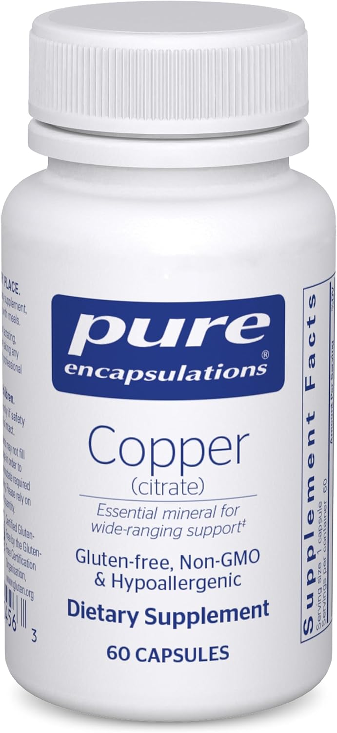 Pure Encapsulations Copper (Citrate) - 60 Capsules