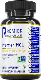 Premier Research Labs Premier HCL - Betaina HCL, 90 Cápsulas Vegetales