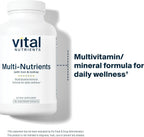 Vital Nutrients Multi-Nutrients con Hierro y Yodo - Multivitamínico y Mineral Vegetariano - 180 Cápsulas