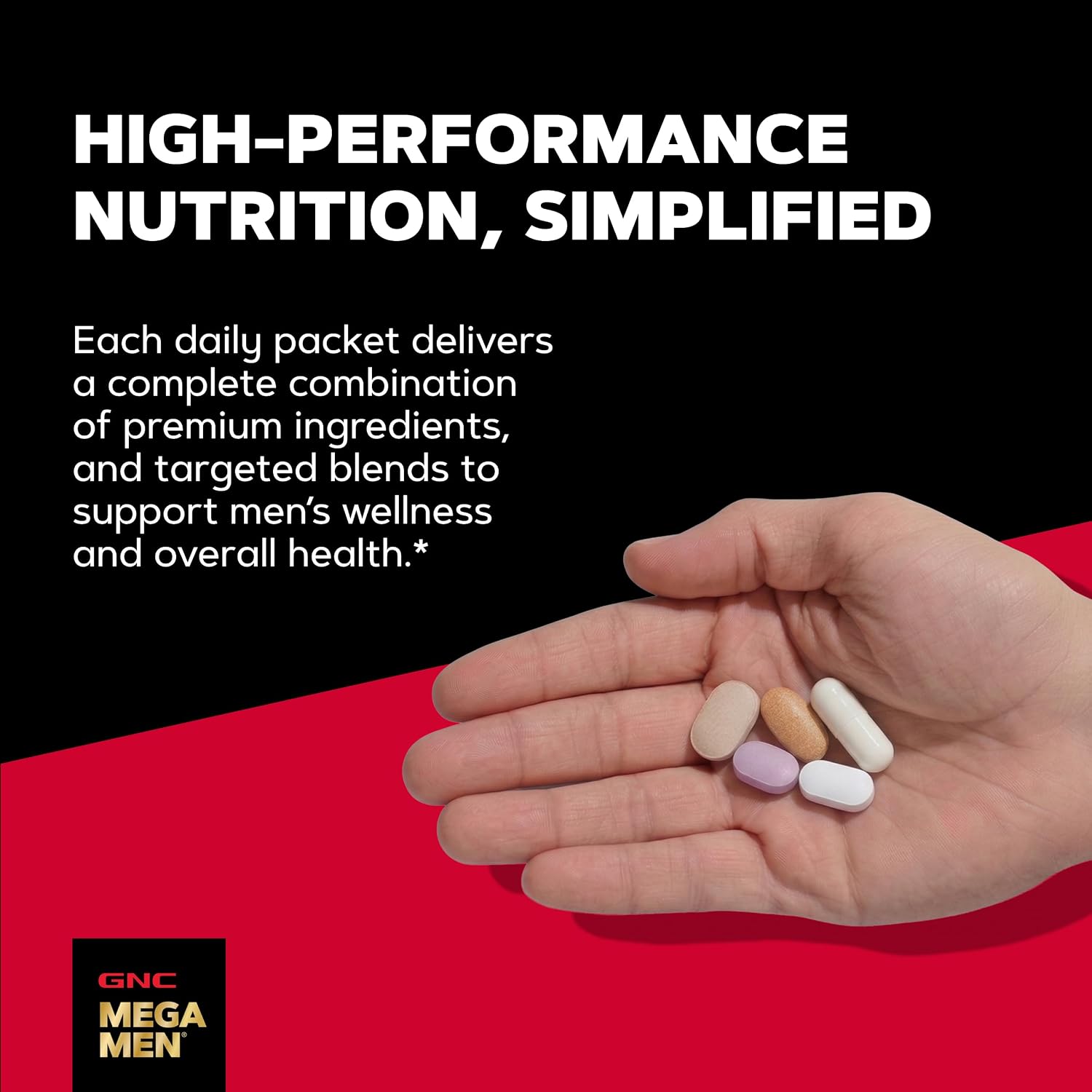 GNC Men's 30+ Vitapak Program - 5 en 1 Multivitamínico y Minerales, 30 Sobres