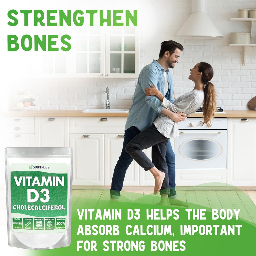 XPRS Nutra Vitamina D3 en Polvo (Colecalciferol) - Sin Sabor - 227 g