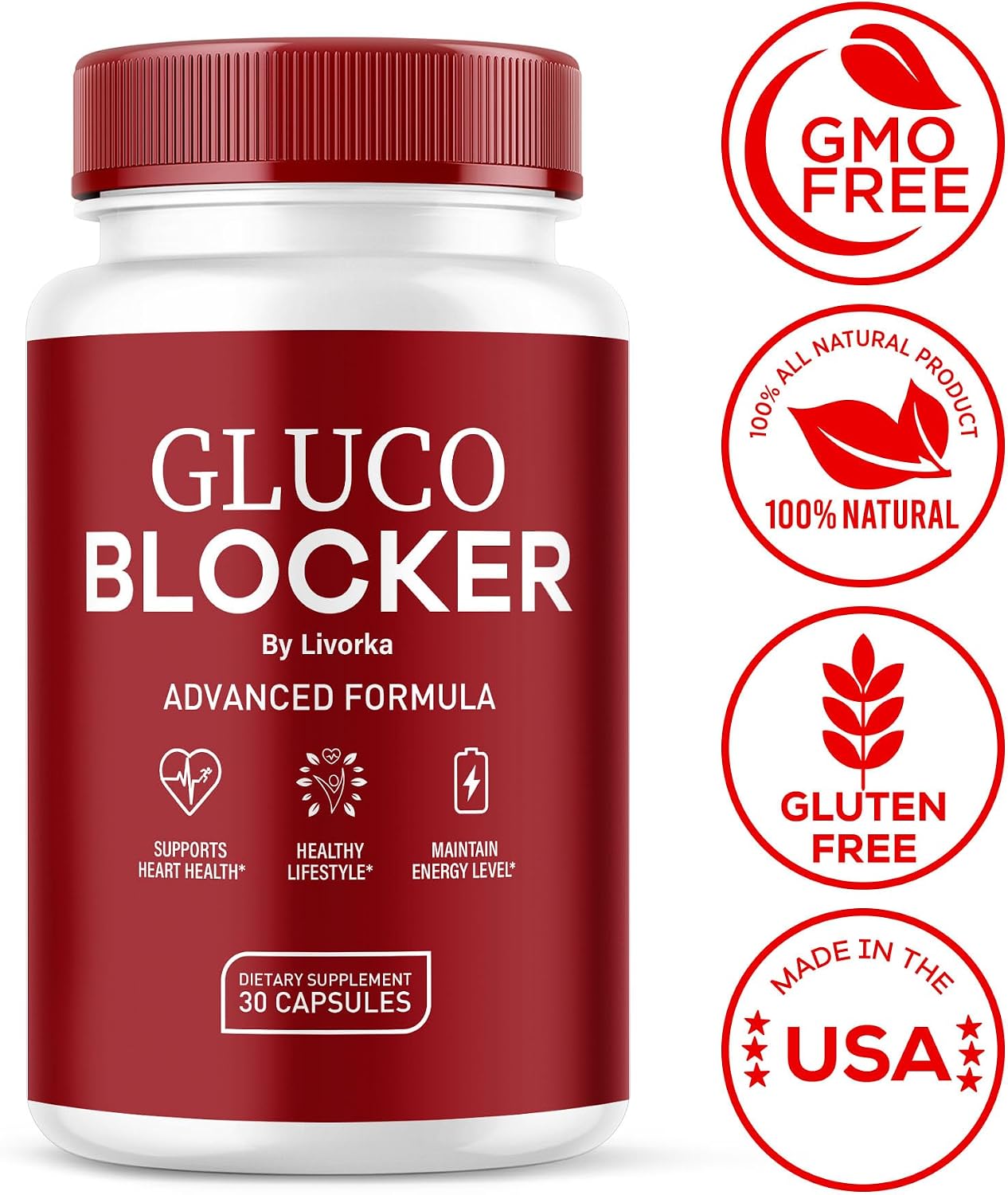 GlucoBlocker, 60 Cápsulas – Fórmula Premium de Vitaminas Naturales