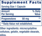 Life Extension Pregnenolona, Neurohormona - 100 Cápsulas