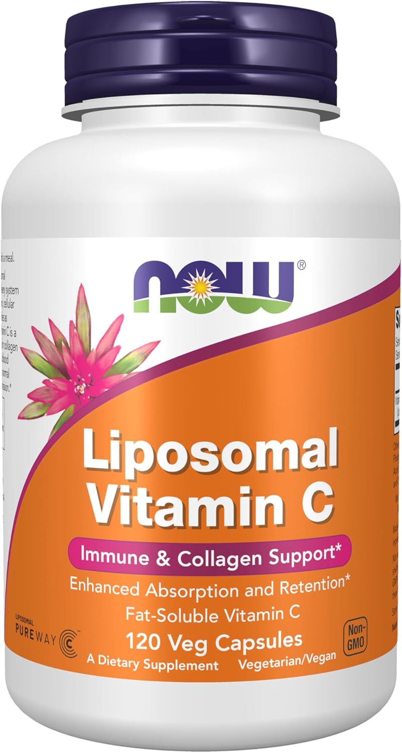 NOW Supplements Vitamina C Liposomal, 120 Cápsulas Veganas