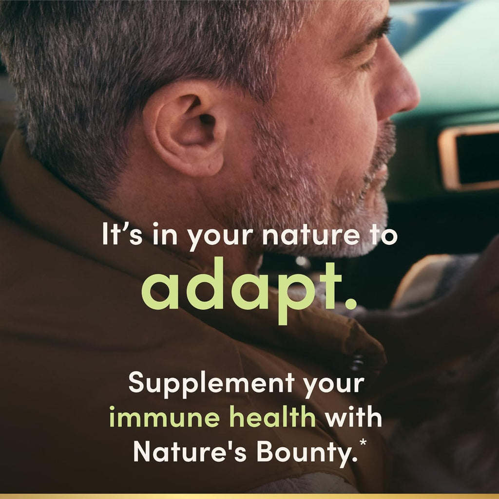 Nature's Bounty Immune 24 Hour +, Vitamina C con Ester-C, 1000 mg, Vitamina D y Zinc, Cápsulas Blandas, 50 Unidades