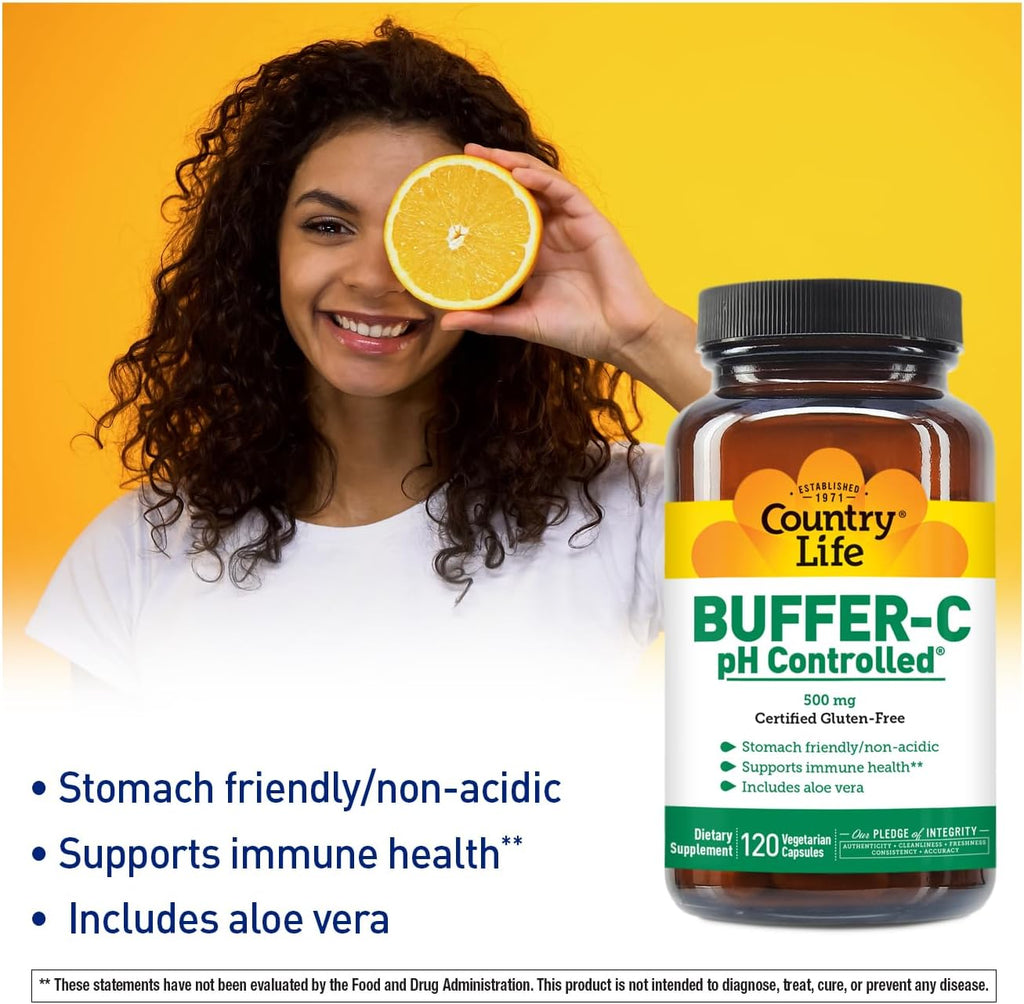 Country Life Buffer-C 500 mg, 120 Cápsulas Vegetales
