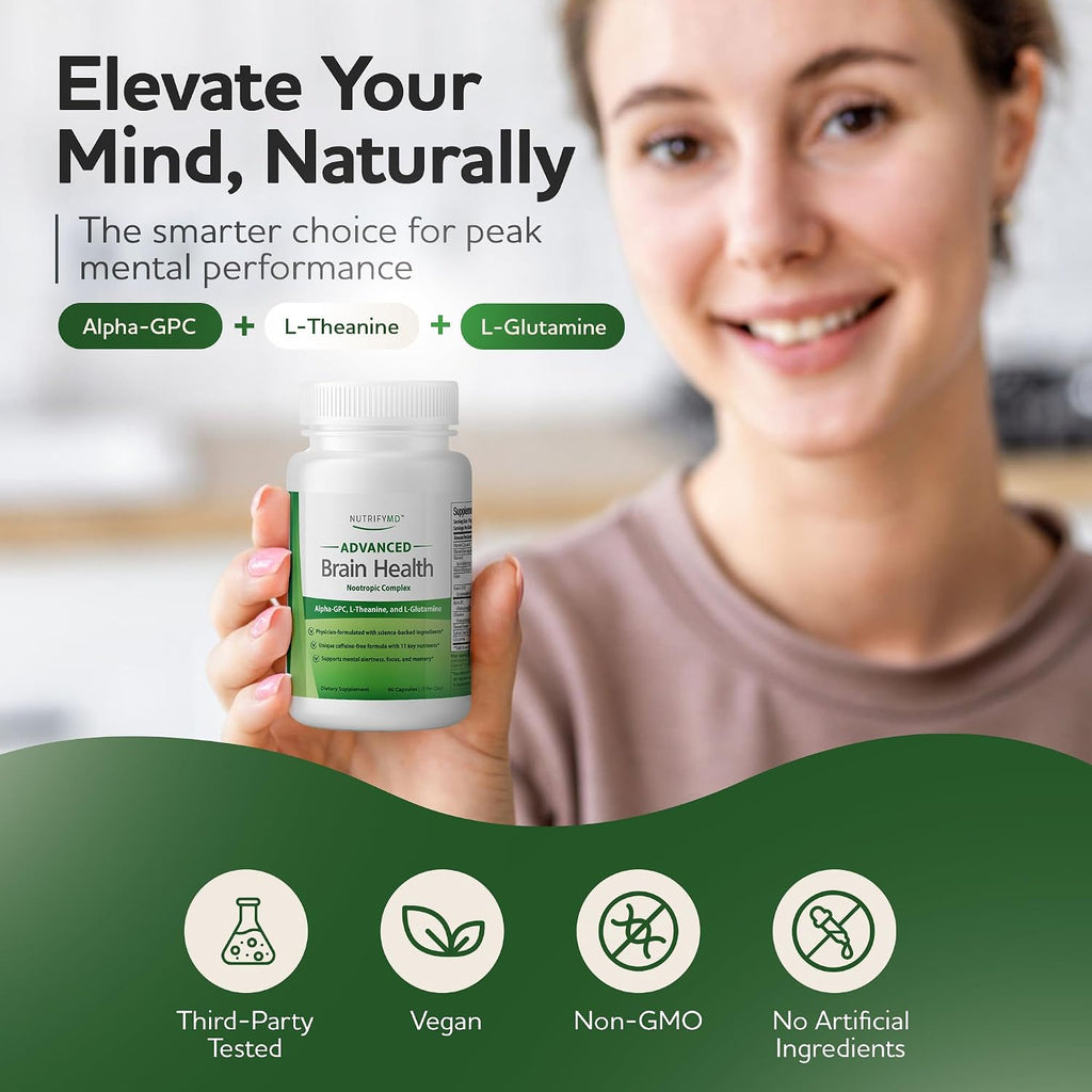 NutrifyMD Suplemento Avanzado para la Salud Cerebral - 90 Cápsulas