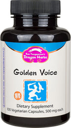 Dragon Herbs - Golden Voice Cápsulas - 100 Cápsulas, 500 mg Cada