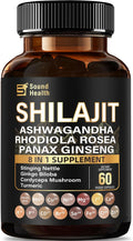 SoundHealth Shilajit Cápsulas - 60 Cápsulas, Suplemento Multivitamínico y Mineral, Sin Gluten, No GMO