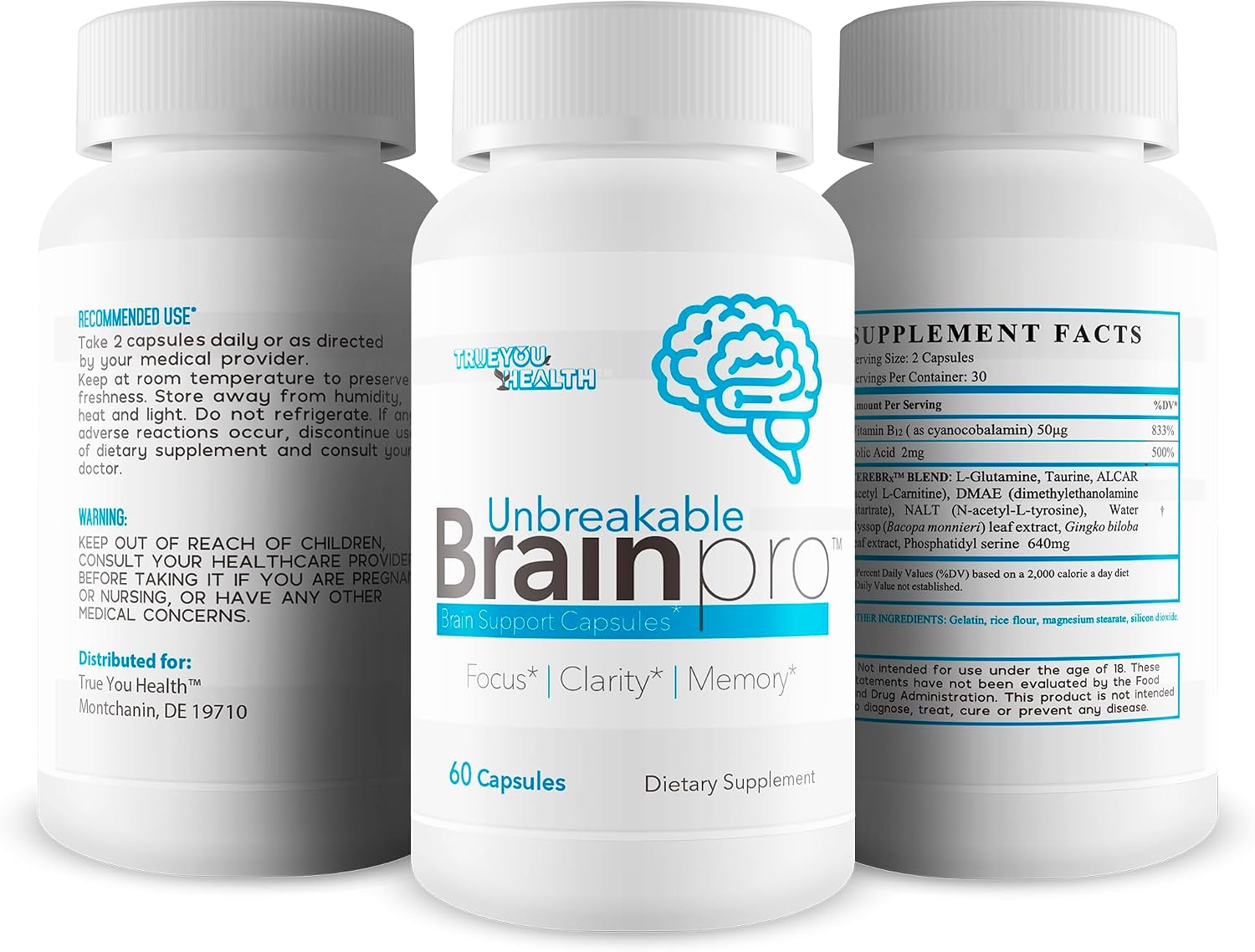 Unbreakable Brain Pro - Apoyo Cerebral con Vitamina B12