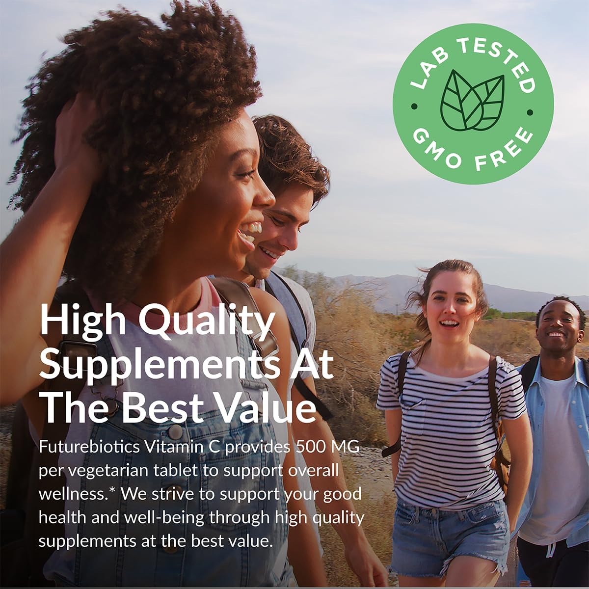 Futurebiotics Vitamina C 500 mg, 250 Comprimidos No-GMO